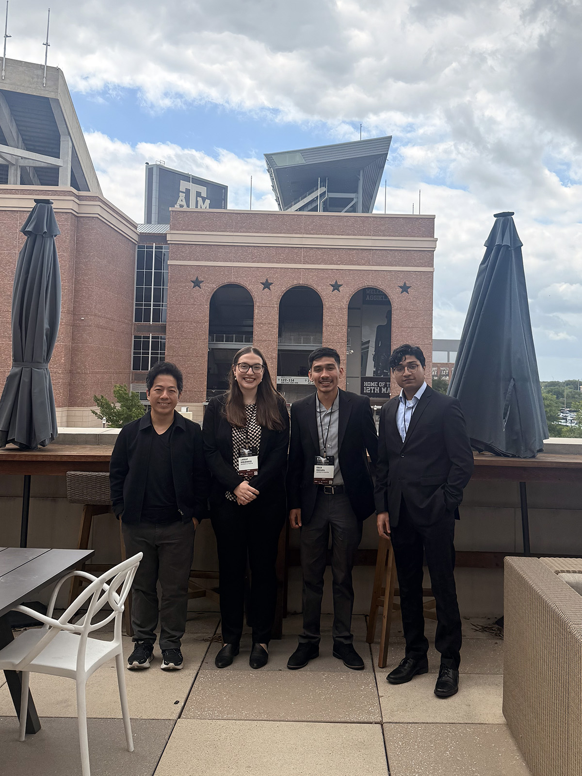 Anand, Erick, Lindsay and Tim at the Texas Earth & Space symposium (Texas A&M, 2026)