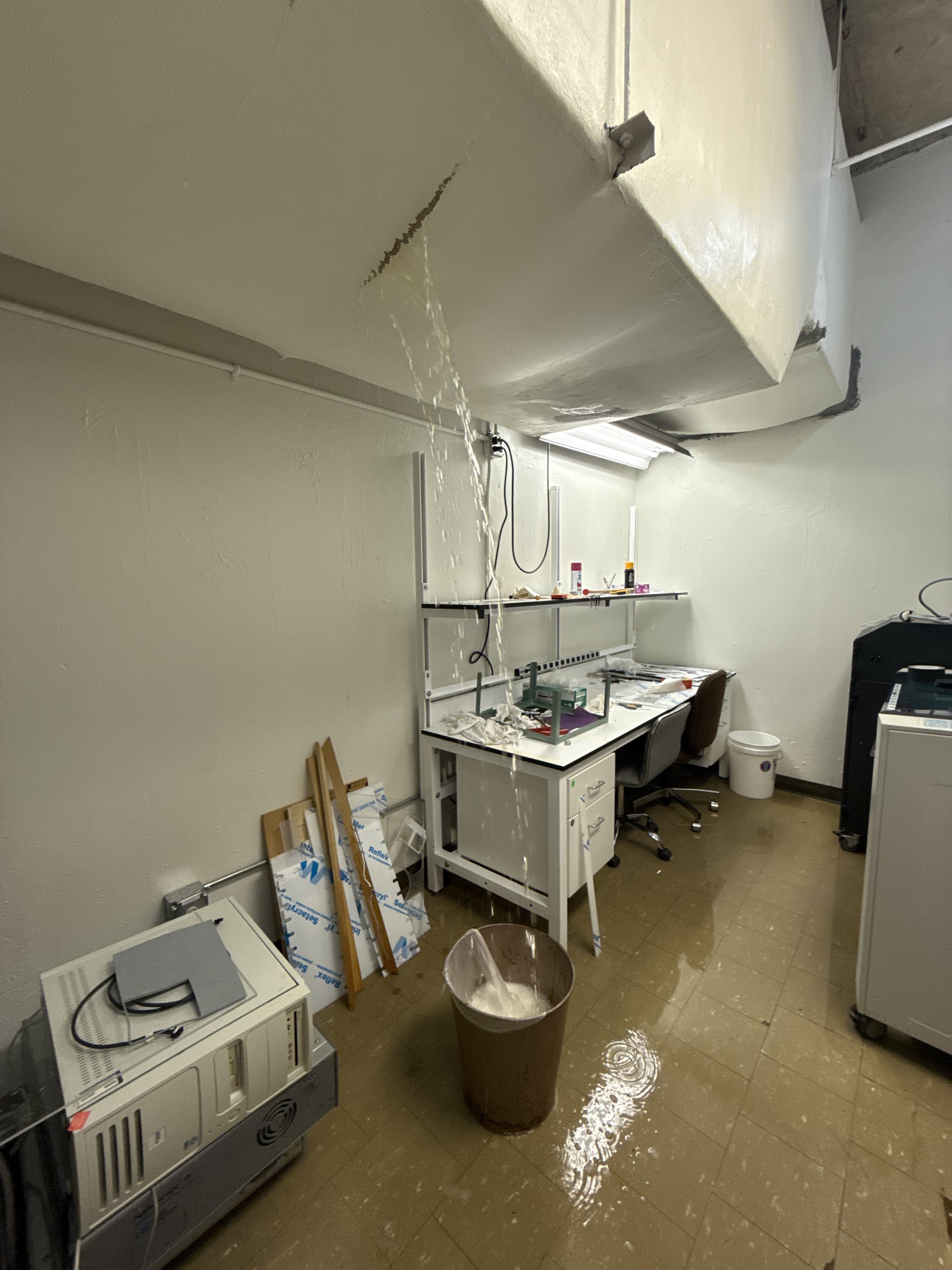 The time the lab flooded in the summer of 2025!