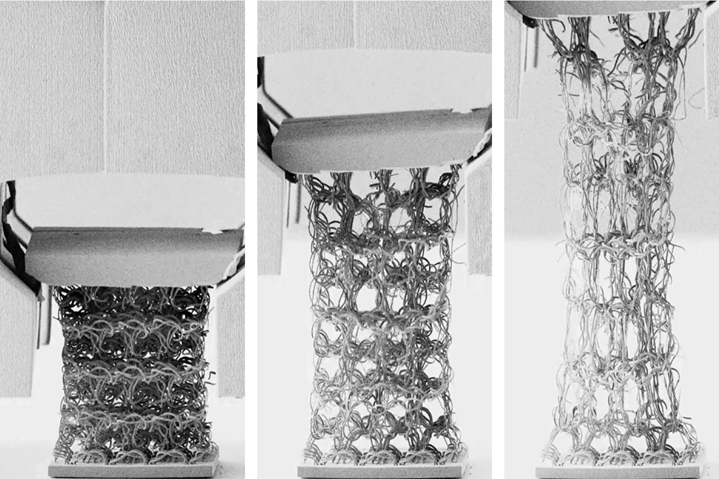A 3D-printed knit fabric made of interlooped printed yarn