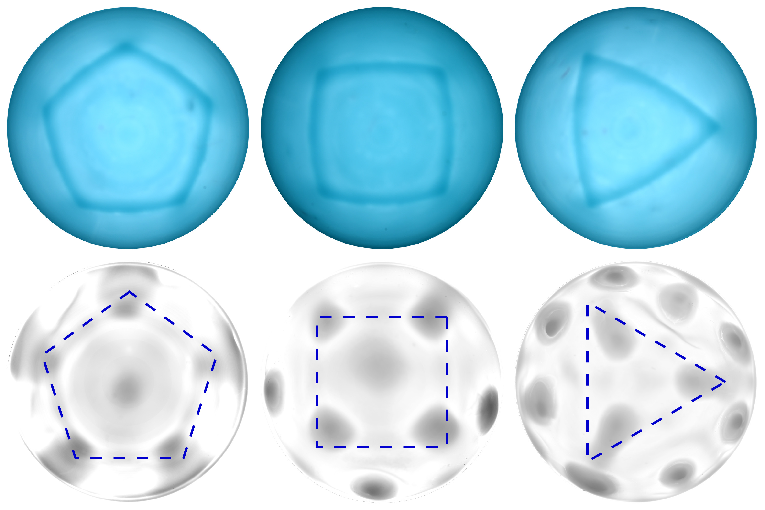 A silicone hemispherical shell with vibration-induced surface bumps
