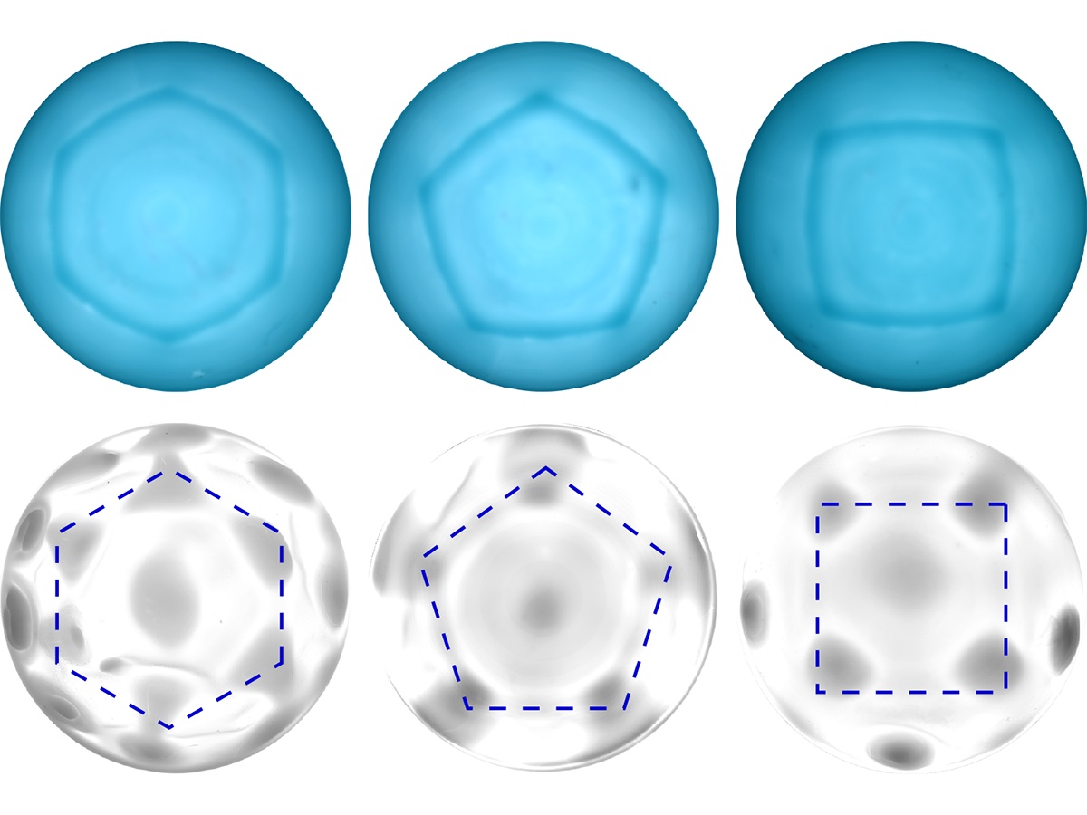Acoustic shaping of imperfect shells